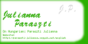 julianna paraszti business card